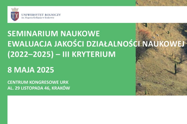 Seminarium naukowe dla pracowników URK pt. „Ewaluacja jakości działalności naukowej (2021 – 2025) – III kryterium”